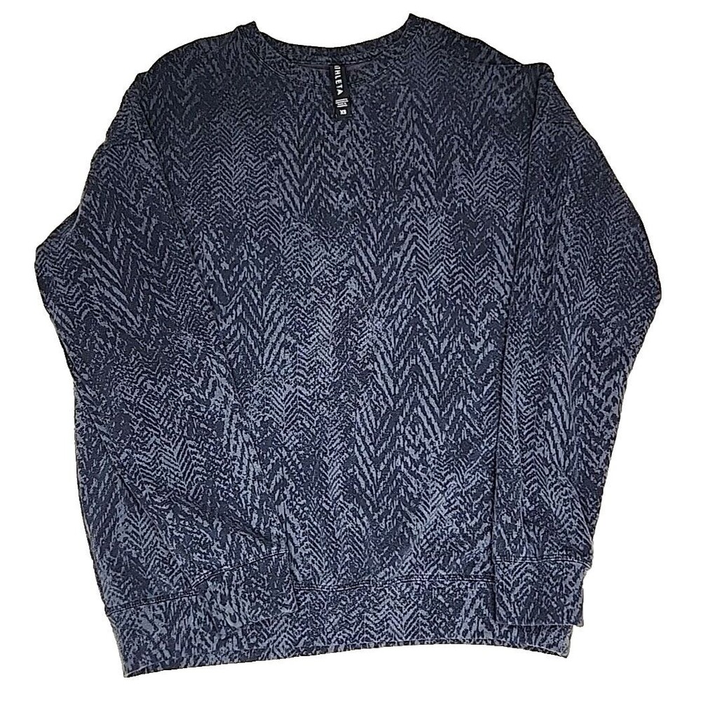 Athleta Tencel Blend Women's  SOFT Pullover Sweater Long Sleeve Black Gray SZ XS